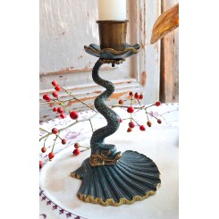Triton Lysestage med Drage/Delfin (13,5cm) 1900'
