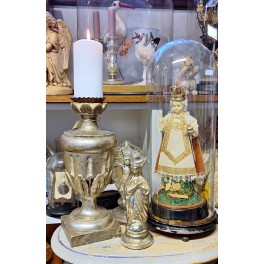 Italiensk 1800-tals Alterstage Kirkestage [Træ/Forsølvet] H34cm