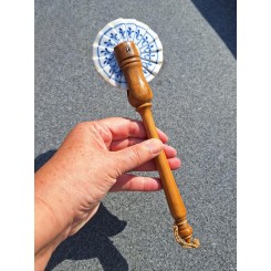 Gammel Kagespore/-hjul PORCELÆN + TRÆ