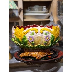 Stor Fransk Jardiniere Art Nouveau (H21xL32cm) FLORAL