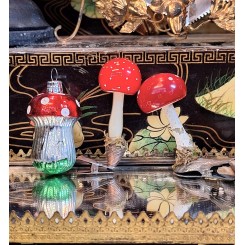 Gl. Julekugler Glaskugler PADDEHATTE - Pr. stk