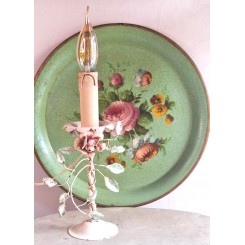 Italiensk Lampe i Lakeret Metal (H26cm) 1940'