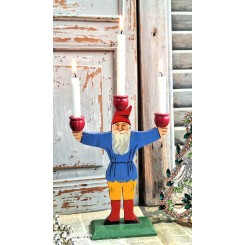 GL. Svensk Nisse Julemand [H21.5cm] Malet Tr&aelig;