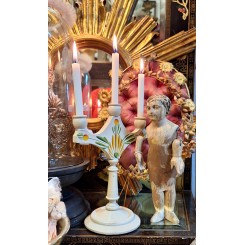 Håndlavet Jesusbarn i Træ [H23cm] 1800-tallet