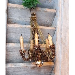 Antik Lysekrone Vokslys Tinsel (Julepynt)
