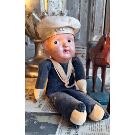 Gl. Stofdukke Matros 'Piet Hein' (H-27 cm) ~1920