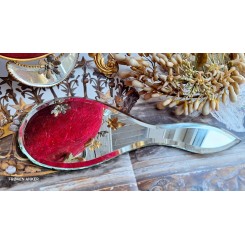 Fransk H&aring;ndspejl Facetslebet Kant (L-27cm)