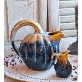 Gammel Kande MELON + 1 Mini [H19cm] Smuk Glasur