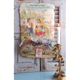 Stor Antik Reklame-kalender med Lomme og Original Kalender [1901]