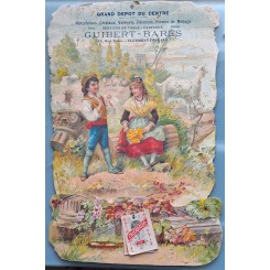 Stor Antik Reklame-kalender med Lomme og Original Kalender [1901]