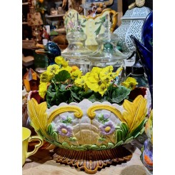 Stor Fransk Jardiniere Art Nouveau (H21xL32cm) FLORAL