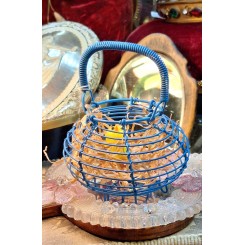 GL. Fransk Fil de fer Kurv til Vagtel&aelig;g - BL&Aring;