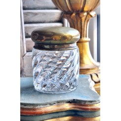 Franskt Glasskrin Glas Messing Ballonl&aring;g ~1900