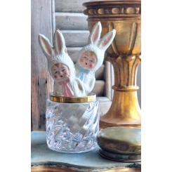 Franskt Glasskrin Glas Messing Ballonl&aring;g ~1900