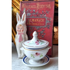 Antik 'Pot &agrave; cr&egrave;me' H&aring;ndmalet