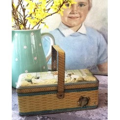 Gammel fransk metald&aring;se madkasse 1950'