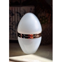 Fransk Opalineskrin Hvidt &AElig;G [~1920] Guldkant