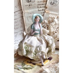 Antik Half doll N&aring;lepude - med ben [10cm]