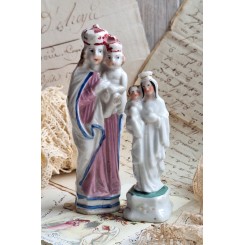 Madonna Porcel&aelig;n, Antik, 2 stk samlet [9,5-12cm]