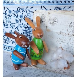 P&aring;skehare H&aring;ndlavet BL&Aring; [Erzgebirge] H10cm