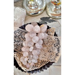 Gammel Vindrueklase Rosakvarts [L15cm] Halv&aelig;delsten