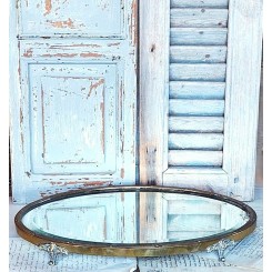 1800-tals Bordspejl Frankrig [4.5x31x44cm] Centerpiece