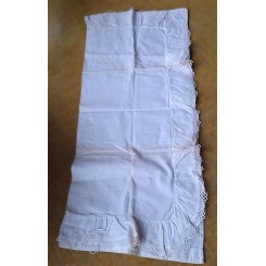 Gammelt Pudebetr&aelig;k m. Blonder & Knapper [76x34cm]