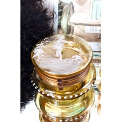 Antik L&aring;gskrin H&aring;ndmalet [Mary Gregory] 