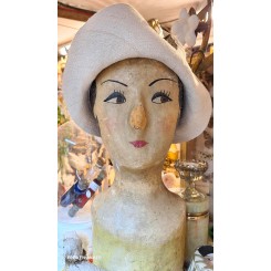 Antik Fransk Hat med Hatten&aring;l [1920']