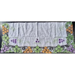 Art Deco Fransk Gardin Kappe (H49x108cm) Broderi