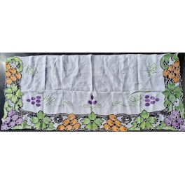 Art Deco Fransk Gardin Kappe (H49x108cm) Broderi