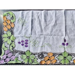 Art Deco Fransk Gardin Kappe (H49x108cm) Broderi