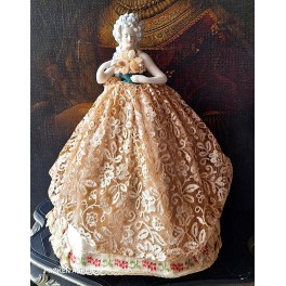 Gl. Fransk Half doll (33cm) Marie-Antoinette
