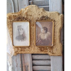 SJ&AElig;LDEN Napoleon III Dobbelt Fotoramme Velour (H28x33cm) 