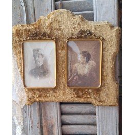 SJ&AElig;LDEN Napoleon III Dobbelt Fotoramme Velour (H28x33cm) 