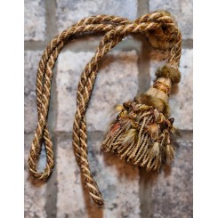 Gl Fransk Gardinsnor med 1 Stor Kvast [Holdbacks] V&AElig;LG