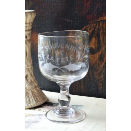 Fransk Souvenir Glas De La F&ecirc;te [H13cm] Antik 