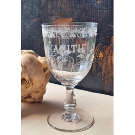 Fransk Souvenir glas AMITIE [H15cm] Krystalglas