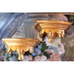 2 Forgyldte Hylder [6,5x13,5x9,5cm] Frankrig