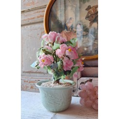 Bonsai Jade Rosakvarts Tr&aelig; (H21cm)