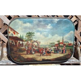 Stor Gammel Metal-d&aring;se [35,5x24,5x11cm] 