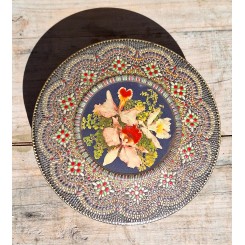 Rund Cloisonn&eacute; Metald&aring;se [1900']