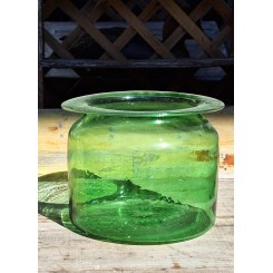 Gr&oslash;n Glaskrukke Vase [H18x&Oslash;22cm] Pr. stk