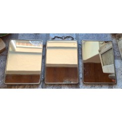 Gammelt Fransk 3-fl&oslash;jet Barberspejl [59xH24,5cm] Triptykon
