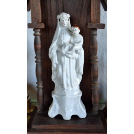 Antik Fransk Madonna med Jesusbarn [Porcel&aelig;n] H18cm