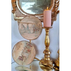 1800-tals Fransk H&aring;ndvifte Dekoreret Silke [L45cm] *