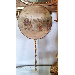 1800-tals Fransk H&aring;ndvifte [L45cm] Dekoreret Silke*
