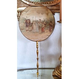 1800-tals Fransk H&aring;ndvifte [L45cm] Dekoreret Silke*