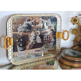 1950' Spejlbakke MURANOGLAS [43x27cm] Italiensk*