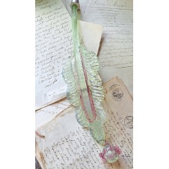 Murano Lysekronedel Gr&oslash;n og Lyser&oslash;d [L36,5cm]